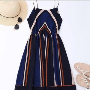 The Fray Clothing Company- Blue Azul Striped Dress